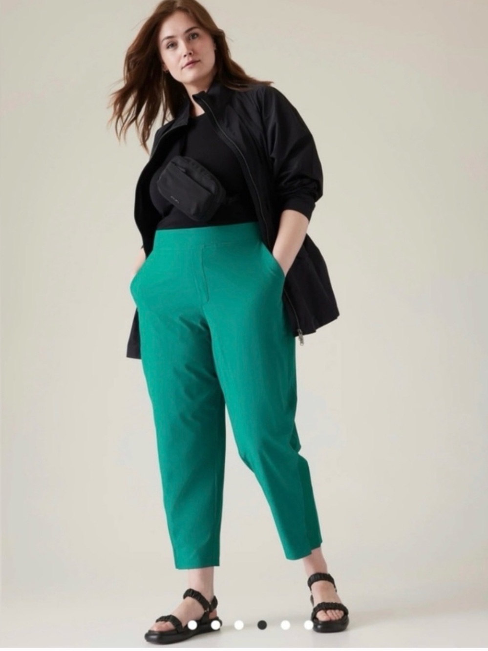 Athleta Brooklyn Ankle Pant in Teal Green Size 12